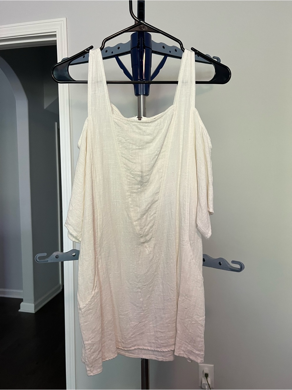 Off-Shoulder Gauzy Summer Top in Ivory